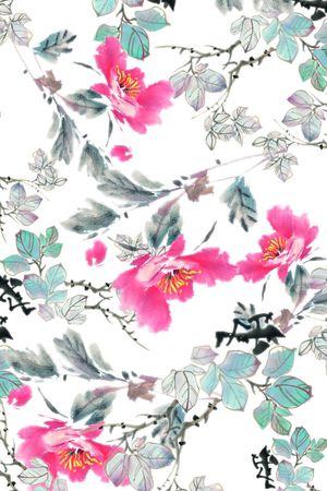 中国风印花花型图片