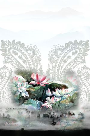 风景印花花型图片