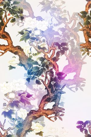 树枝印花花型图片