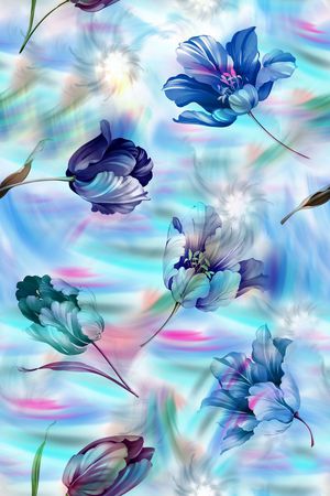 花卉印花花型图片