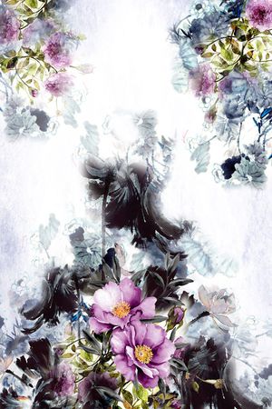 风景印花花型图片