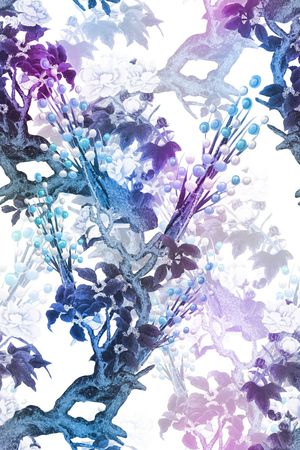 树枝印花花型图片