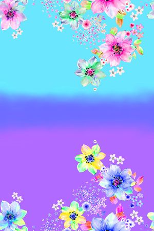 上下花印花花型图片