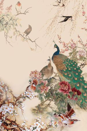 牡丹印花花型图片