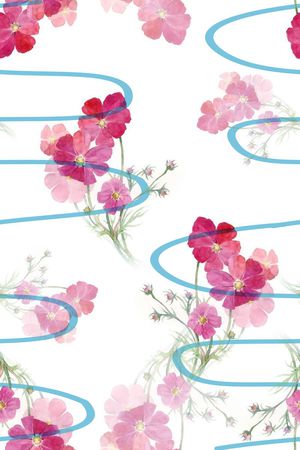 手绘印花花型图片
