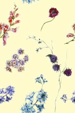 手绘印花花型图片