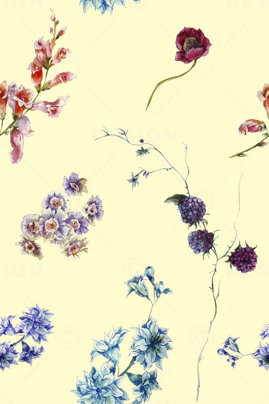手绘印花花型图片
