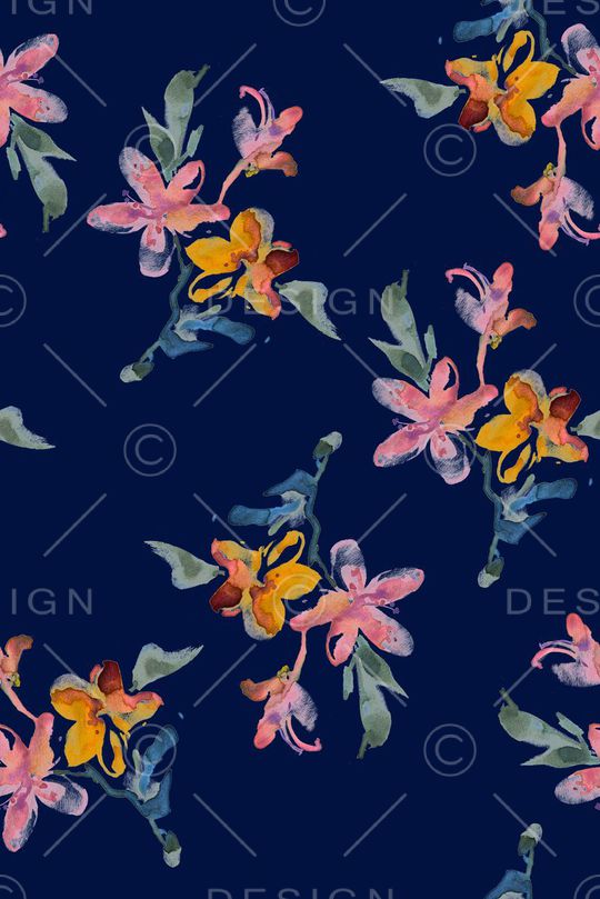 手绘印花花型图片