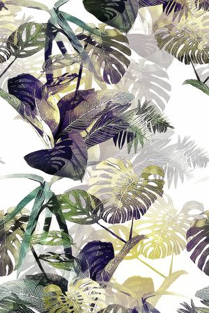 热带印花花型图片