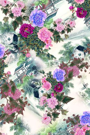 大花印花花型图片