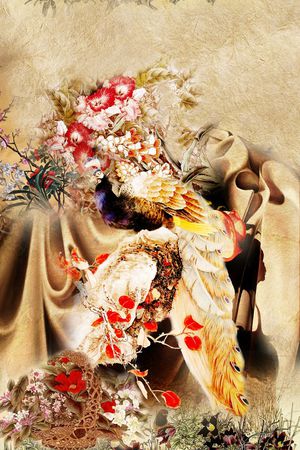 国画印花花型图片
