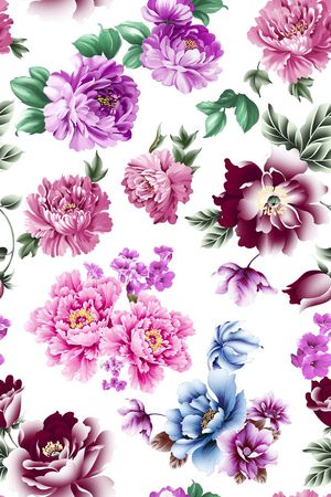 花卉印花花型图片