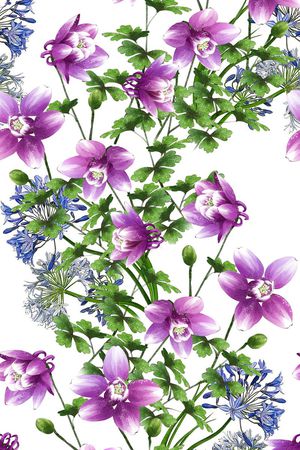 小清新花卉印花花型图片