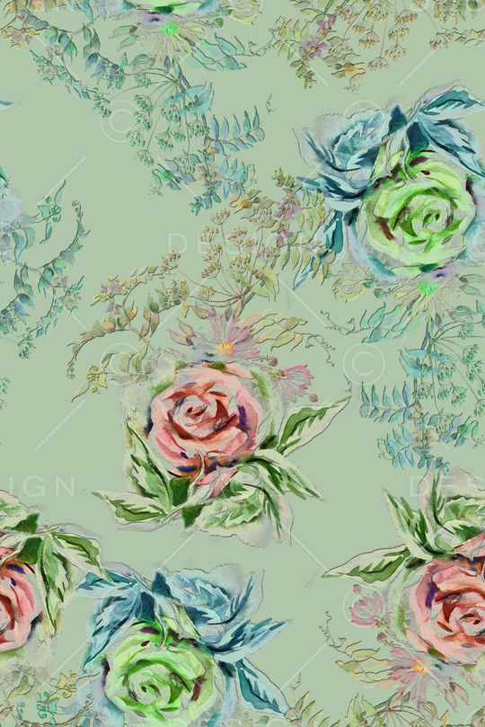 手绘印花花型图片
