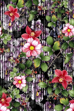 花朵印花花型图片