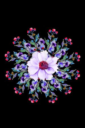 手绘印花花型图片