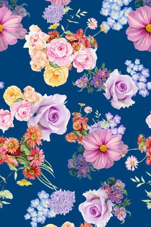 玫瑰花印花花型图片