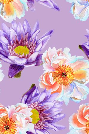 手绘印花花型图片