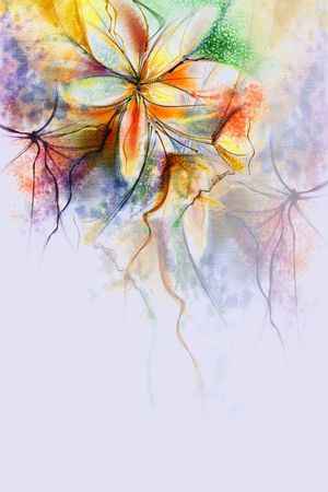 水彩印花花型图片