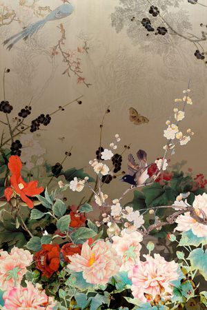 中国风印花花型图片