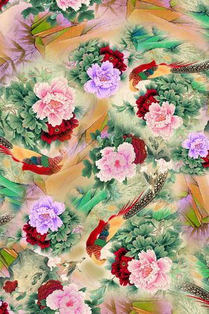 大花印花花型图片