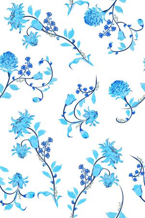 花朵印花花型图片