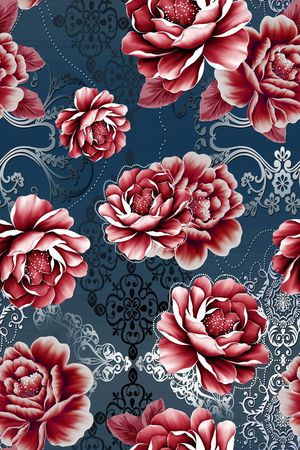 花卉印花花型图片