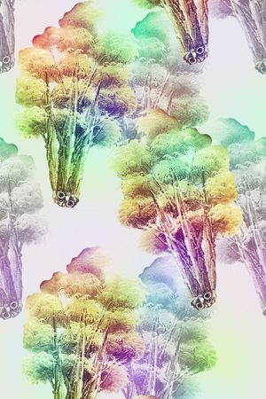 树叶印花花型图片