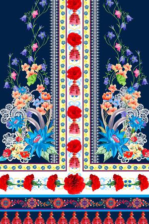 不规则几何印花花型图片