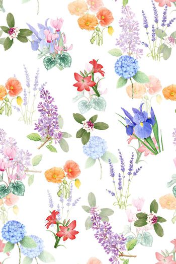 小碎花印花花型图片
