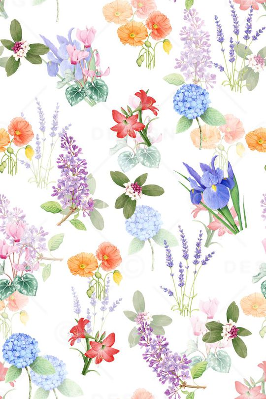 小碎花印花花型图片