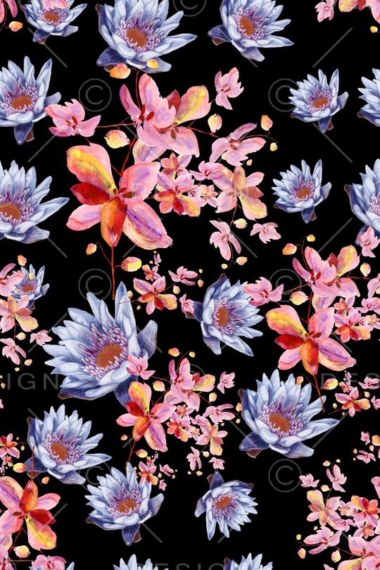 手绘印花花型图片
