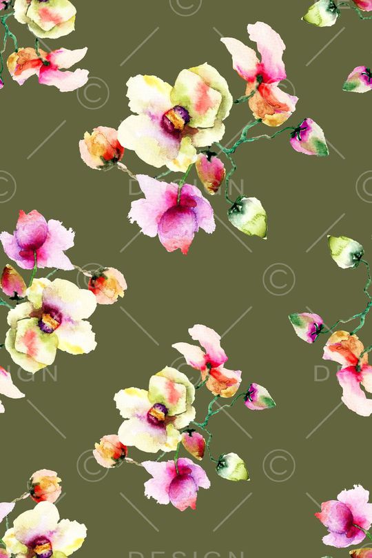 手绘印花花型图片
