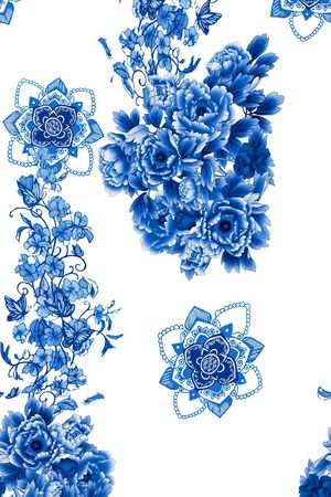花卉印花花型图片