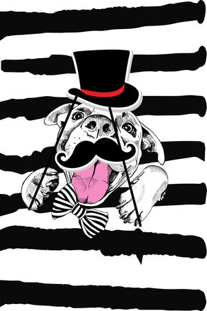 狗印花花型图片