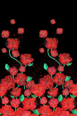 花卉印花花型图片
