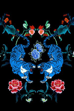 大牌男装印花花型图片