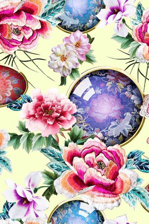 花卉印花花型图片