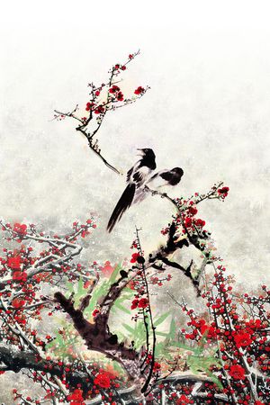 梅花印花花型图片