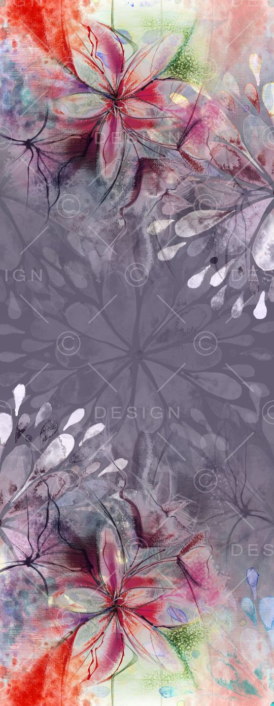 水彩印花花型图片
