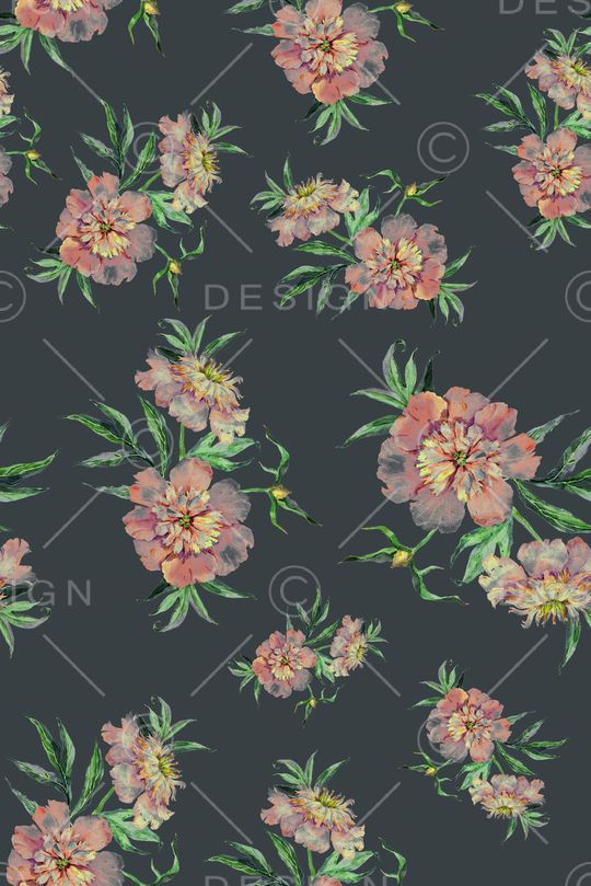 手绘印花花型图片