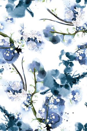 水墨印花花型图片