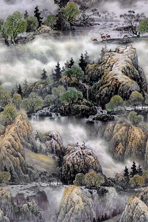 中国风印花花型图片