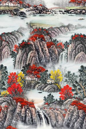 国画印花花型图片