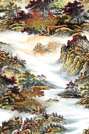 国画印花花型图片