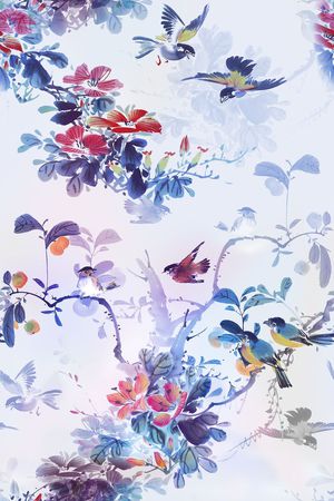 中国风印花花型图片