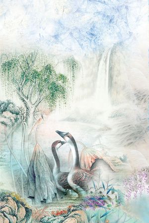 工笔印花花型图片