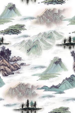 山川印花花型图片