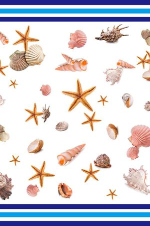 海洋生物印花花型图片