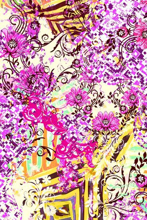 abstract印花花型图片